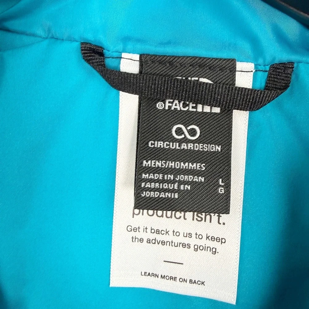 The North Face Mens Thermoball Eco Jacket Size L Mens Alkaline Blue Packable NWT